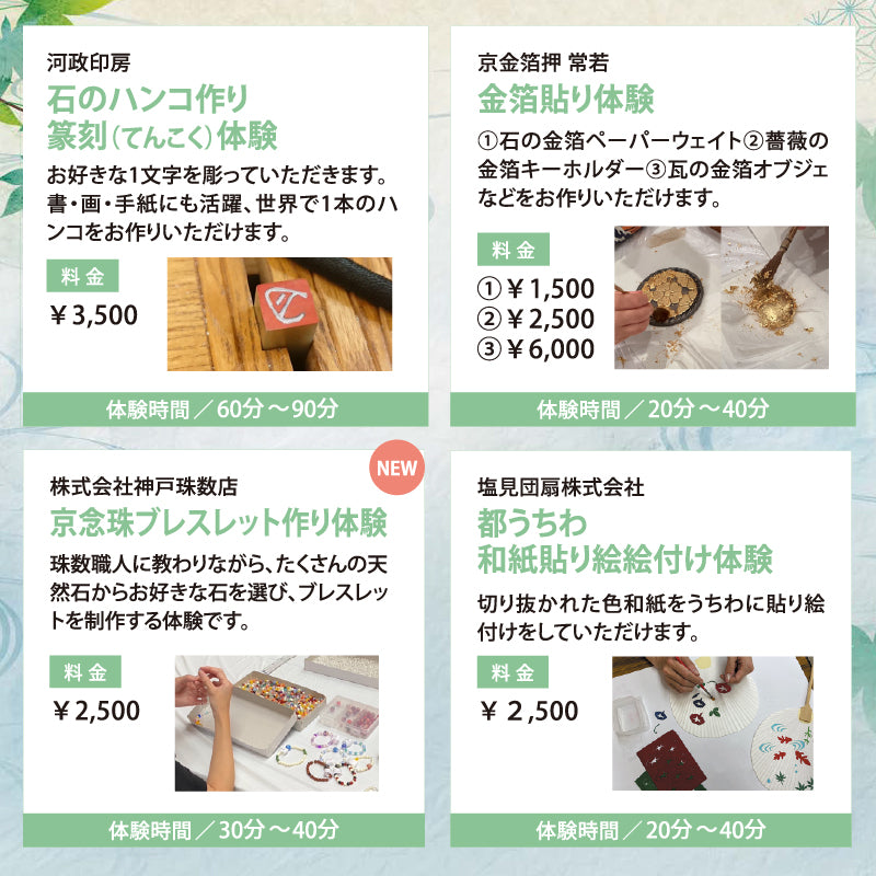 第10回「まなぶんか in 京都駅ビル」ワークショップチケット