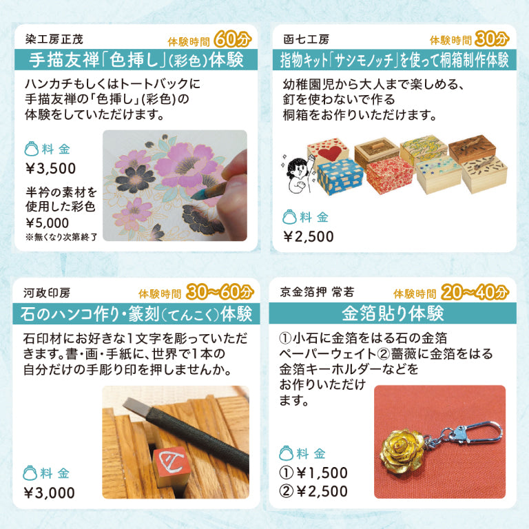 第8回「まなぶんか in 京都駅ビル」ワークショップチケット