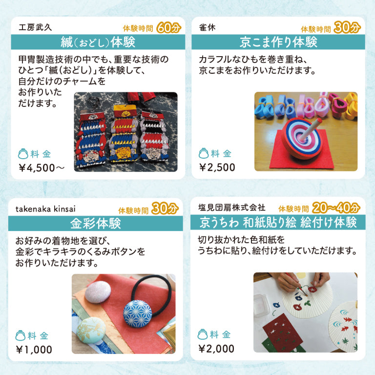 第8回「まなぶんか in 京都駅ビル」ワークショップチケット