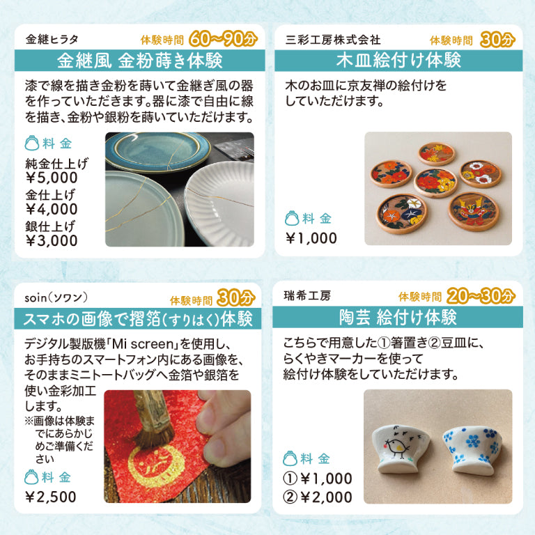 第8回「まなぶんか in 京都駅ビル」ワークショップチケット